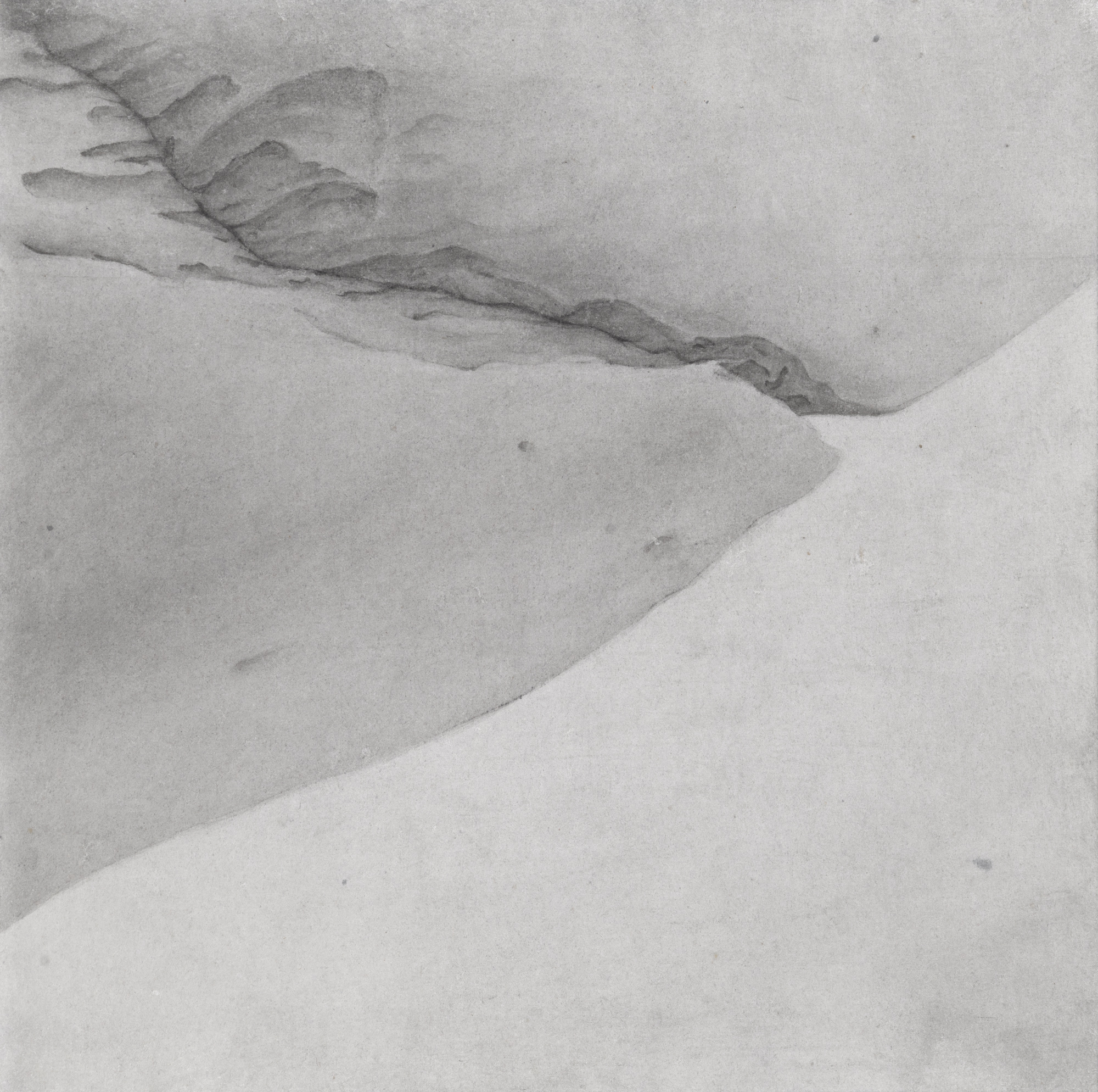 침-범하는 물, 2019, 장지에 먹, 45×45cm.