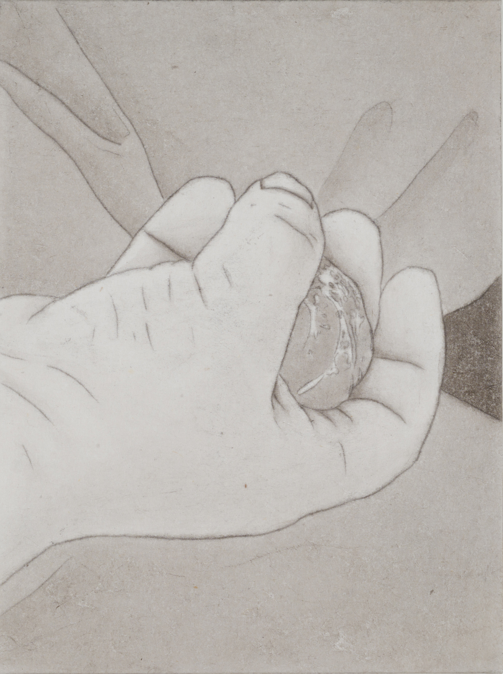 귤마카세, 2025, 장지에 먹, 20×15cm