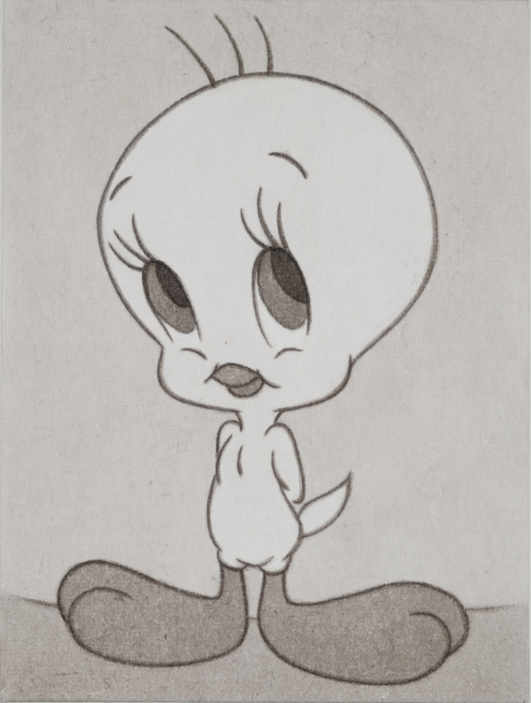 모에화, 2025, 장지에 먹, 20×15cm.